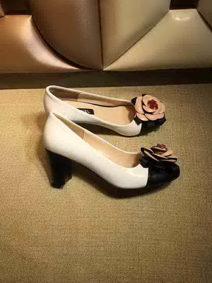 CHANEL Shallow mouth Block heel Shoes Women--021